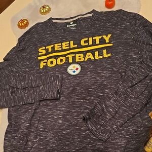 NFL Mens Fanatics Steel City Football Long Sleeve Shirt - Black and Yellow